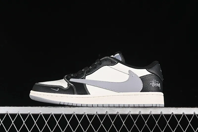 All categories Air Jordan Jordan series basketball shoes Air Jordan 1 Low High-end customized low-top sneakers Travis Scott x Fragment Design x Air Jordan 1 Low OG SP AJ1 Joe 1 Stussy joint-black and gray pebbled low-top cultural casual sneakers XZ5168-001